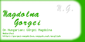 magdolna gorgei business card